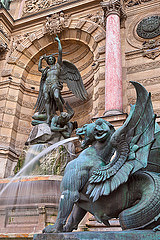 Saint-Michel Fountain - HDR by Free HDR & Photomanipulations - www.freestock.ca god and evil photo